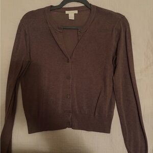 Women's Brown Cardigan Sweater